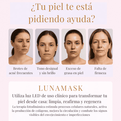 Máscara LED para Cuidado Facial – LunaMask