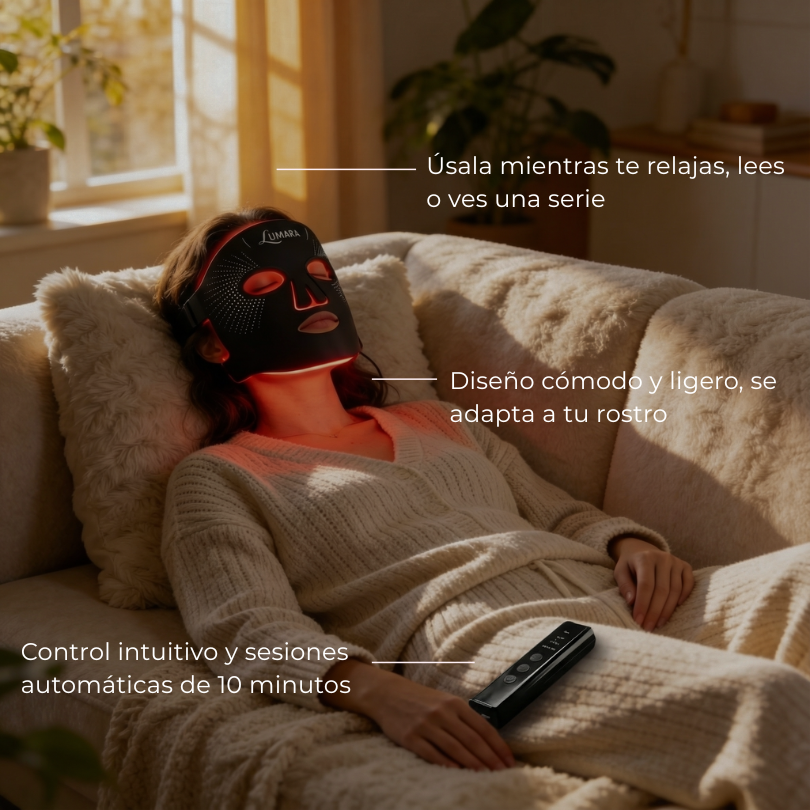 Máscara facial LED de Regeneración Celular