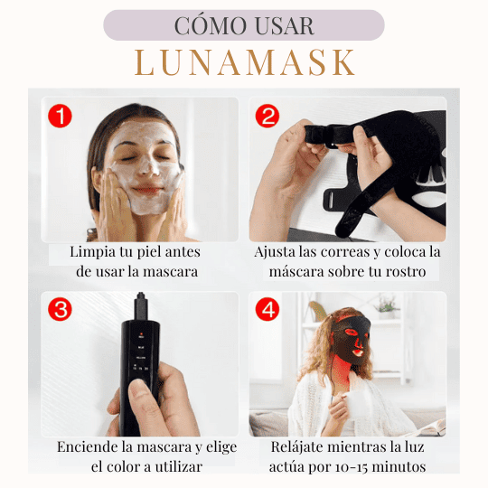 Máscara LED para Cuidado Facial – LunaMask