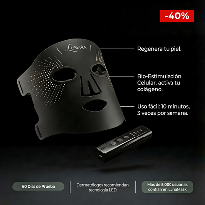 Máscara facial LED de Regeneración Celular